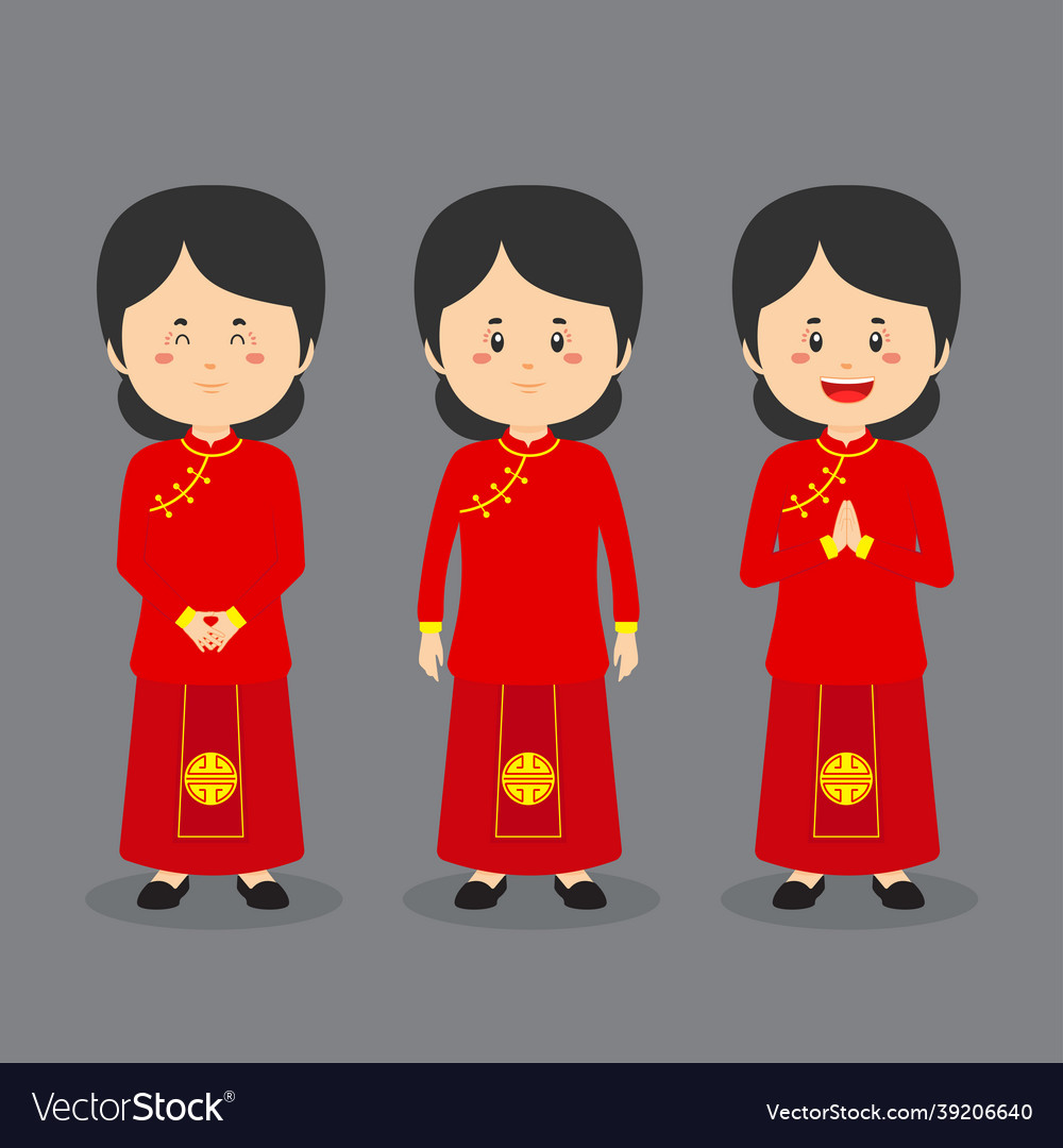 Chinese character with various expression