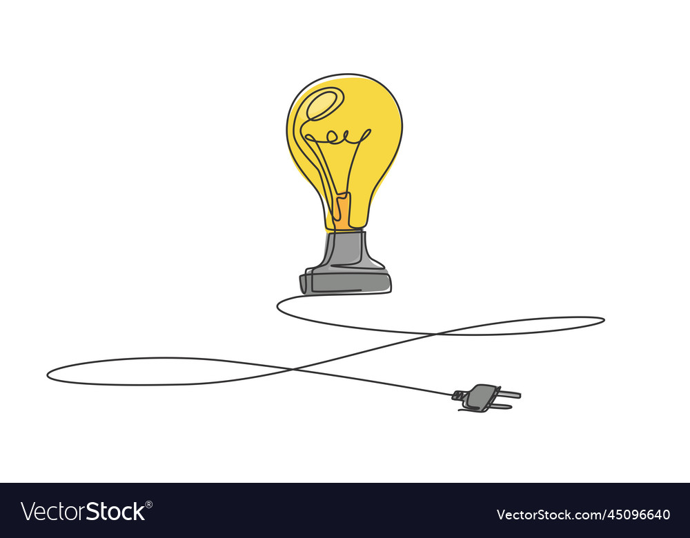 Clean Single Line Lightbulb