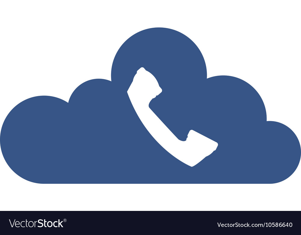 Cloud computing with phone icon