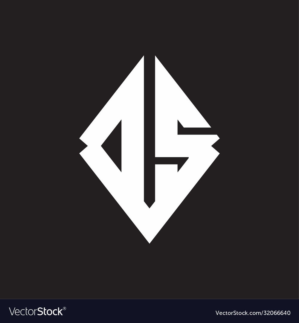 Ds logo monogram with sharp square design template