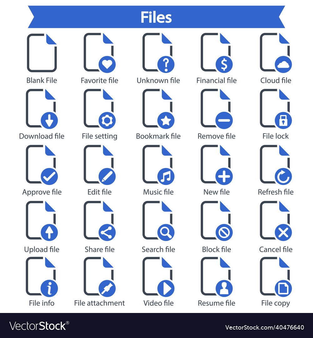 Files icon set
