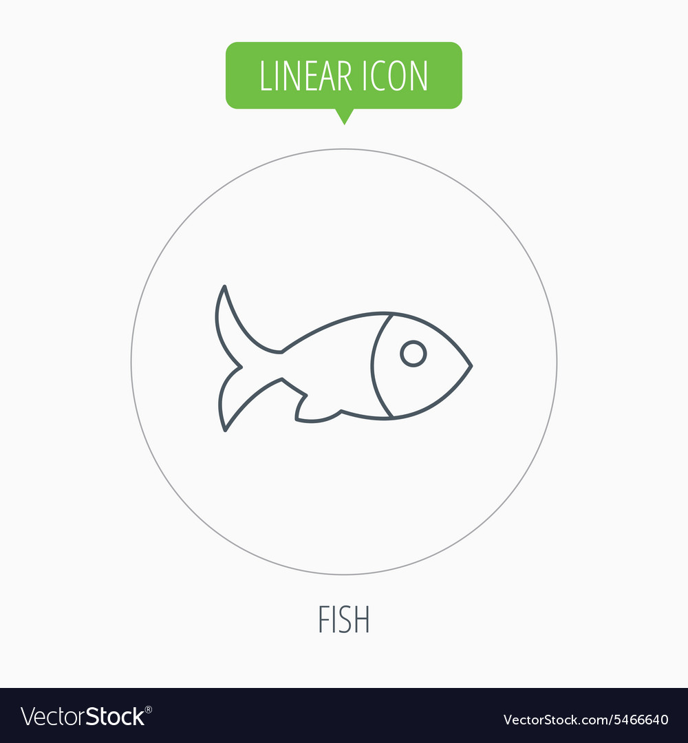 Fish icon seafood sign vegetarian food symbol