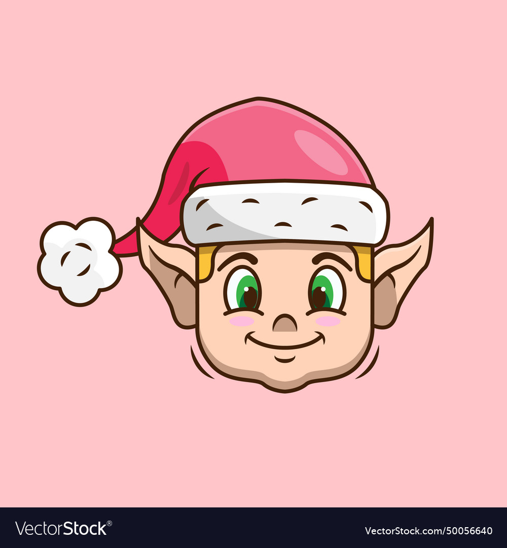 Little elf face Royalty Free Vector Image - VectorStock