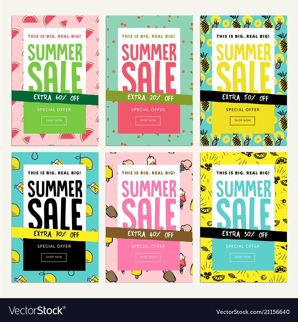 Mobile sale banner templates Royalty Free Vector Image