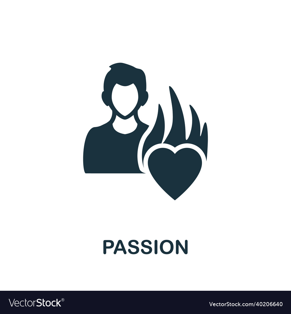 Passion icon monochrome simple element from core