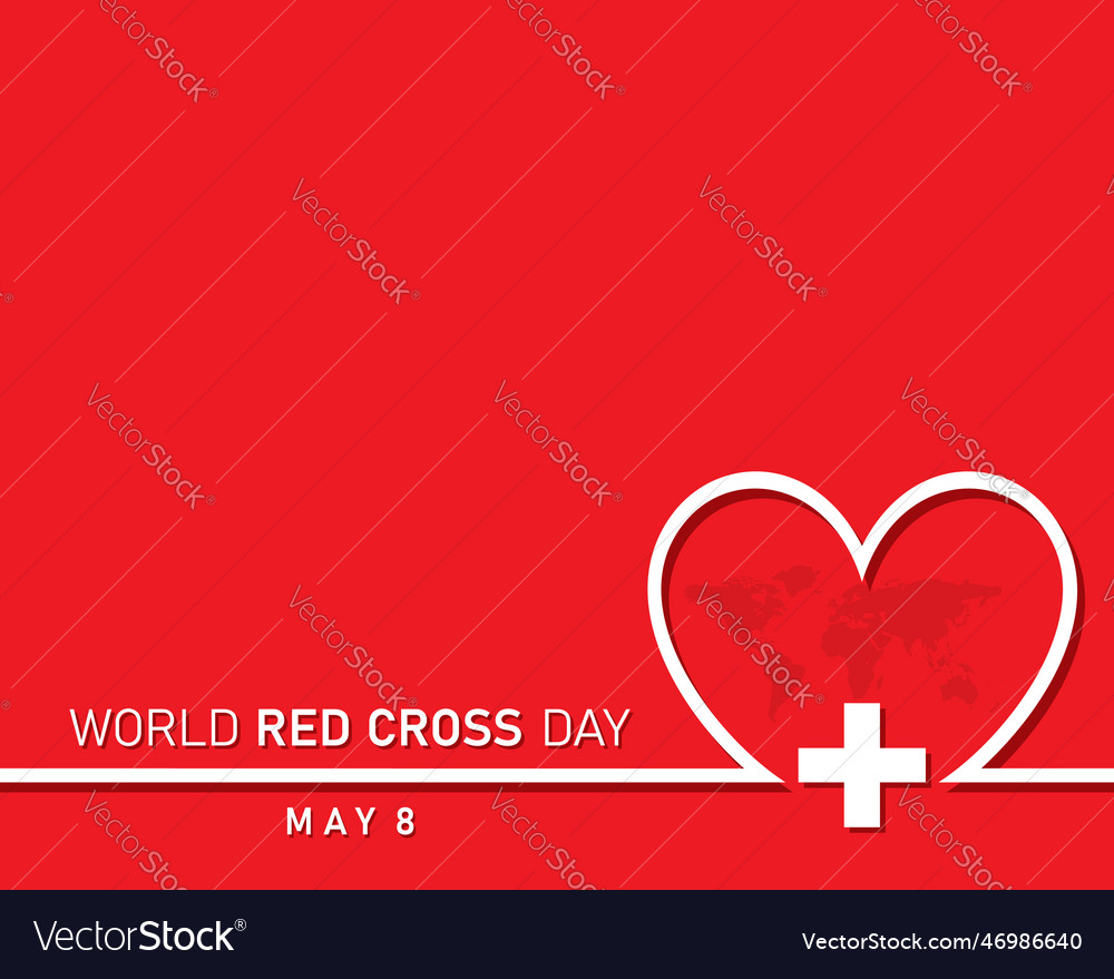 World red cross day concept celebrates on 8th may Vector Image