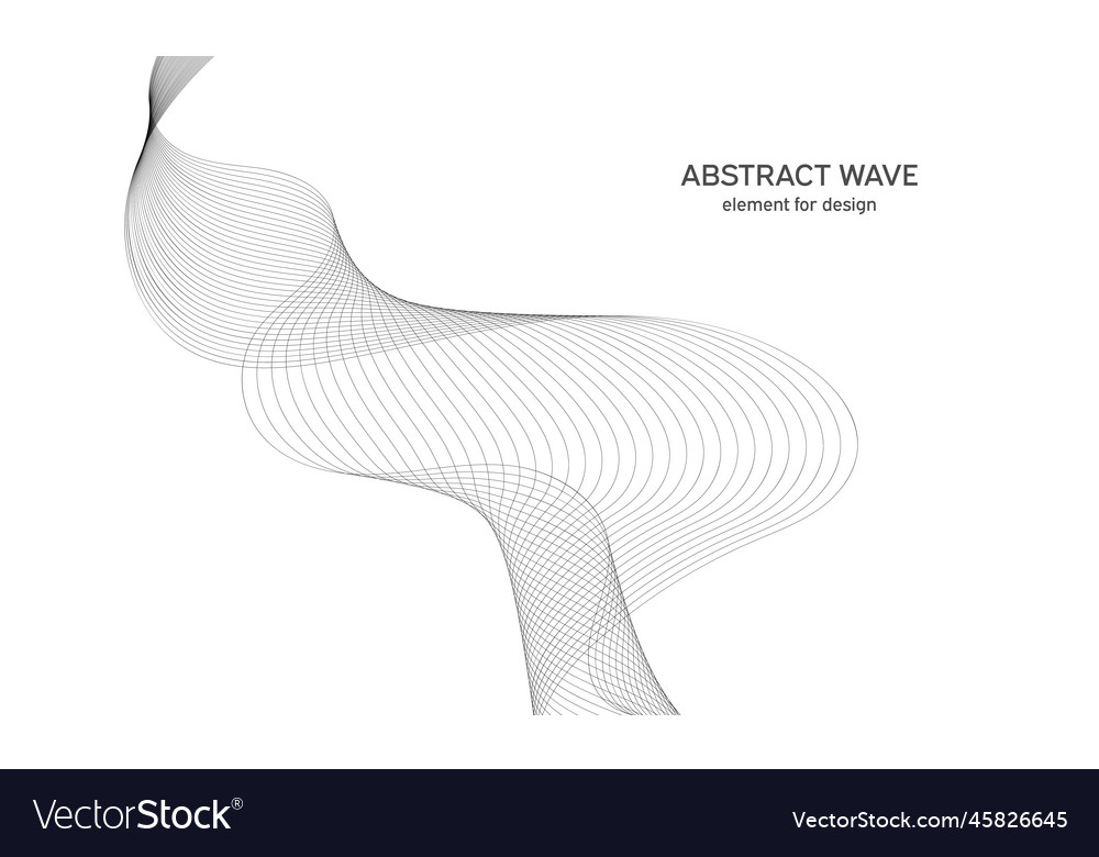 Abstract wave element for design digital