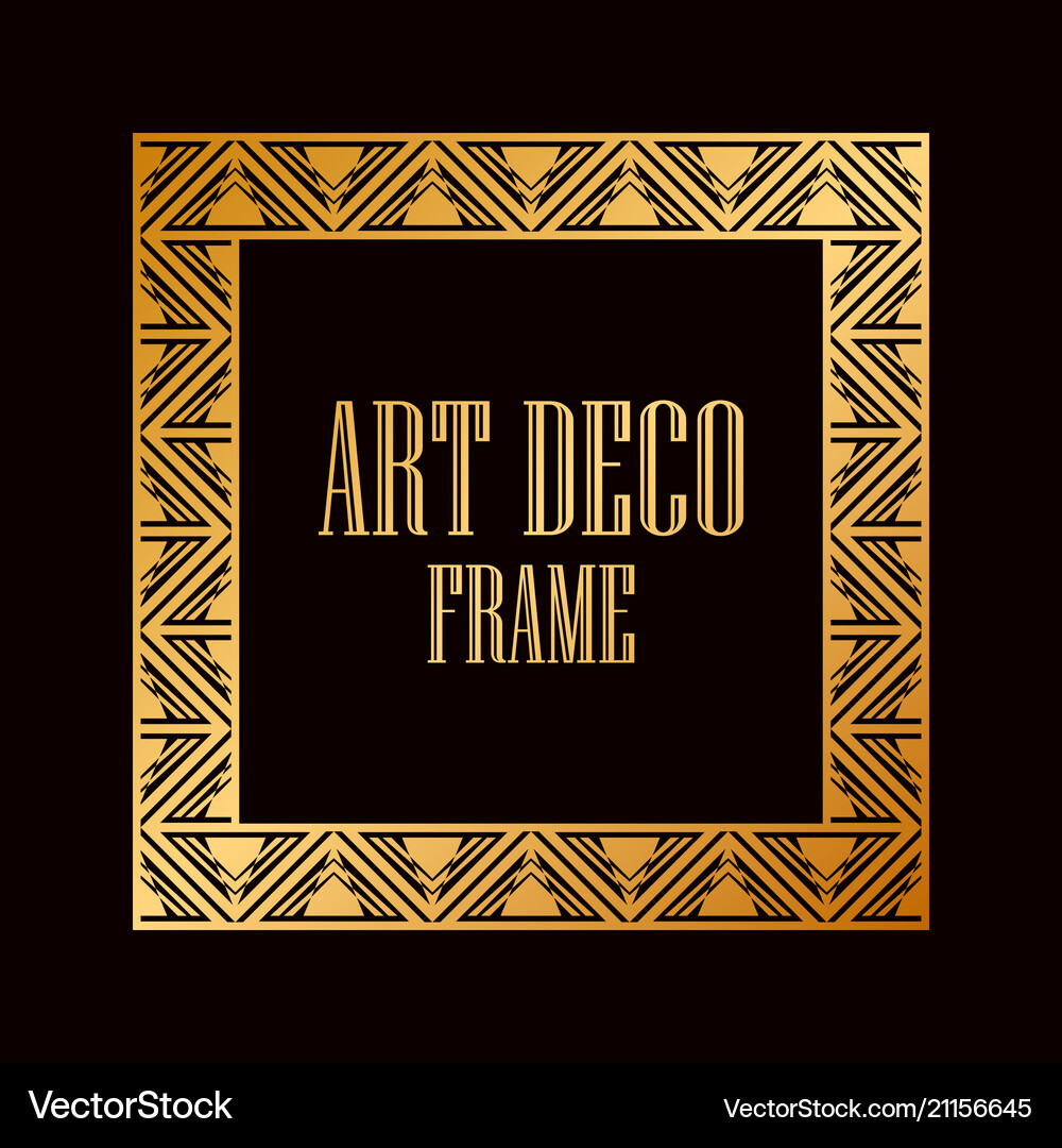 Art deco frame Royalty Free Vector Image - VectorStock