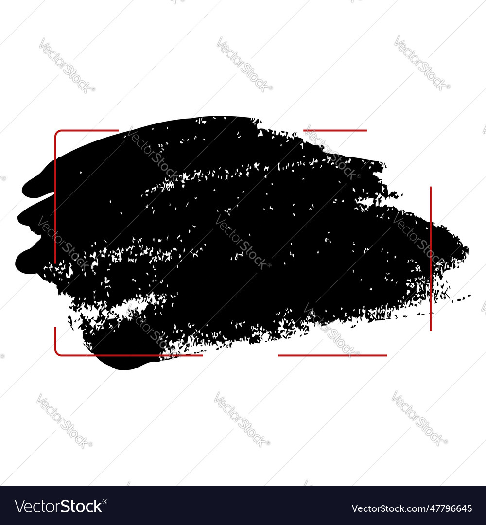 Brush stroke background with square frame flat