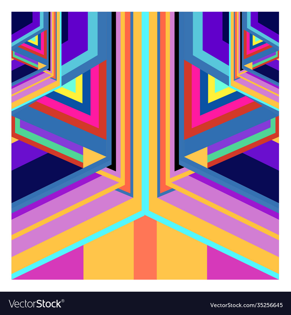Colorful geometric and curve background pattern