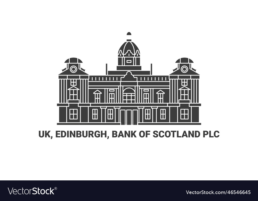 England edinburgh bank of scotland plc travel Vector Image