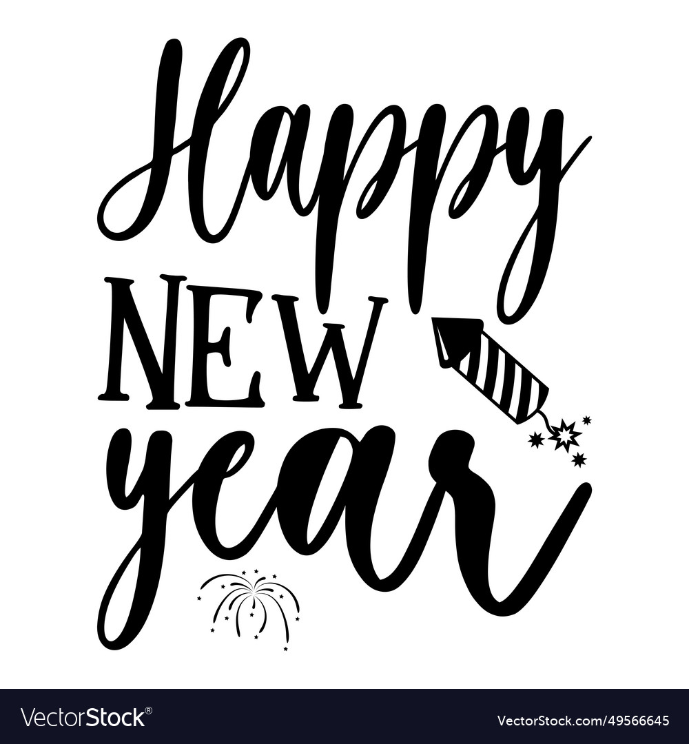 Happy new year 2024 svg design Royalty Free Vector Image