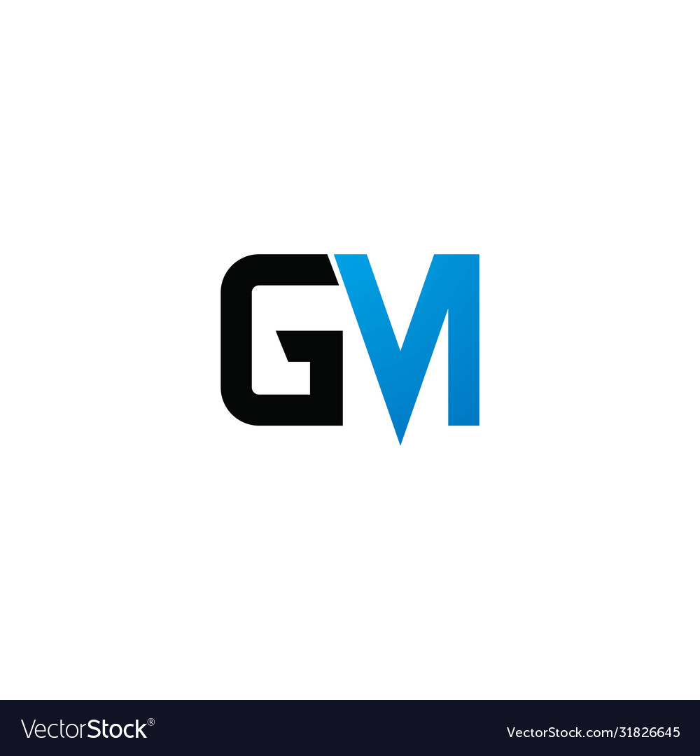 Initial letter gm or mg logo design template