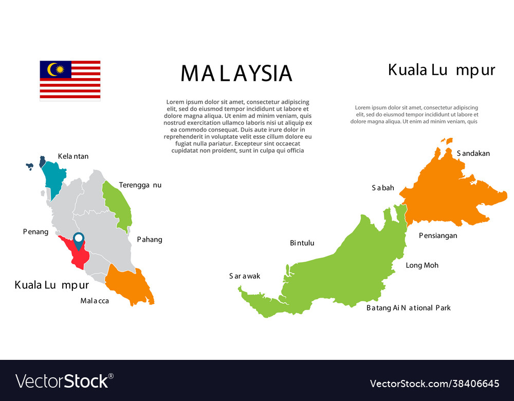 Malaysia map image a global in form Royalty Free Vector