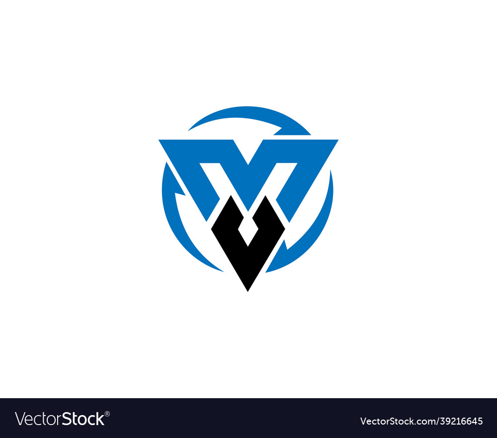 Mv und vm Buchstaben Logo-Icon Design