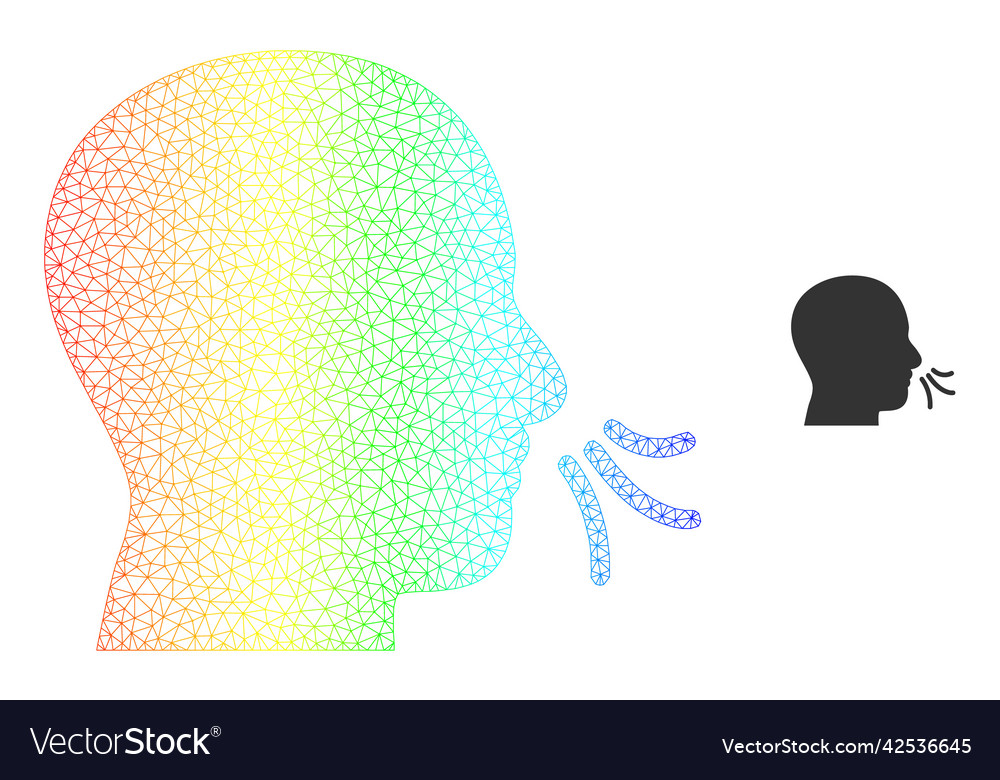 Rainbow net gradient sniff icon vector image Rainbow net gradient sniff icon