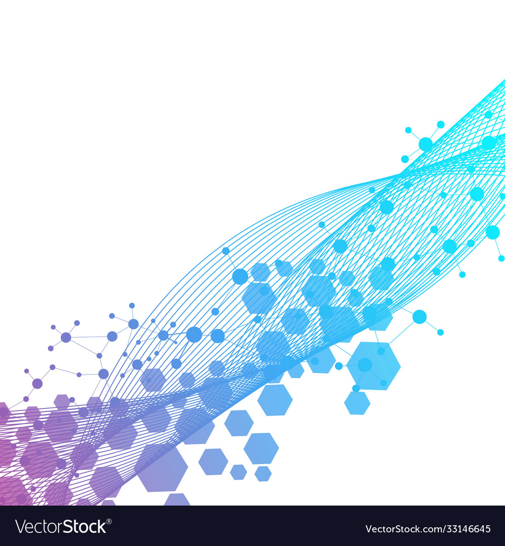Science network pattern connecting lines and dots vector image Science network pattern connecting lines and dots