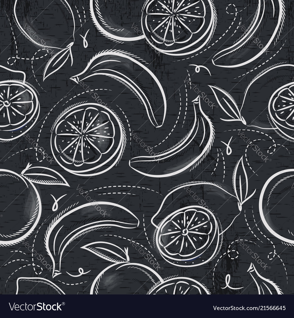 Seamless patterns with bananas oranges Vector Image Seamless patterns with bananas oranges