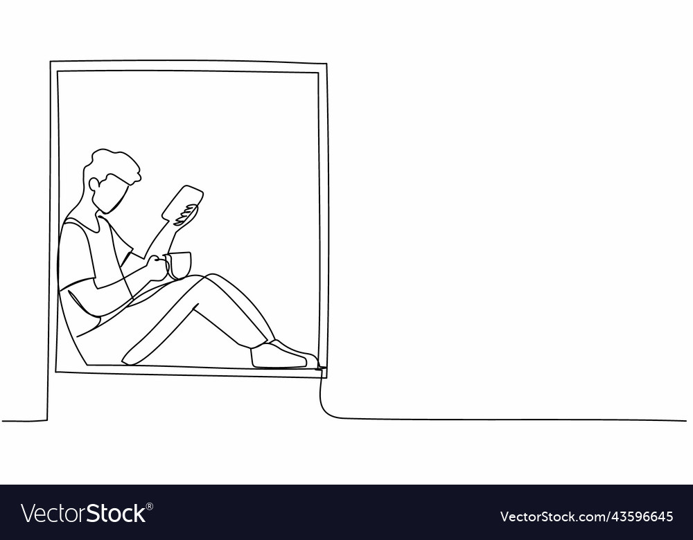 Single continuous line drawing comfortable