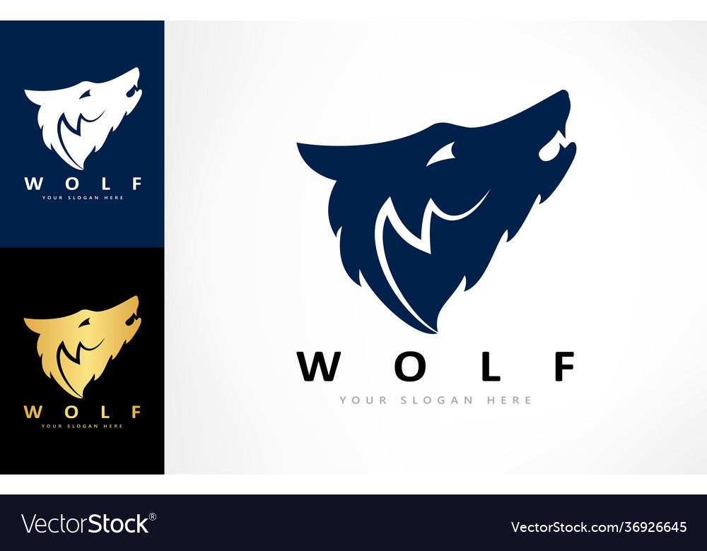 Wolf head logo animal design