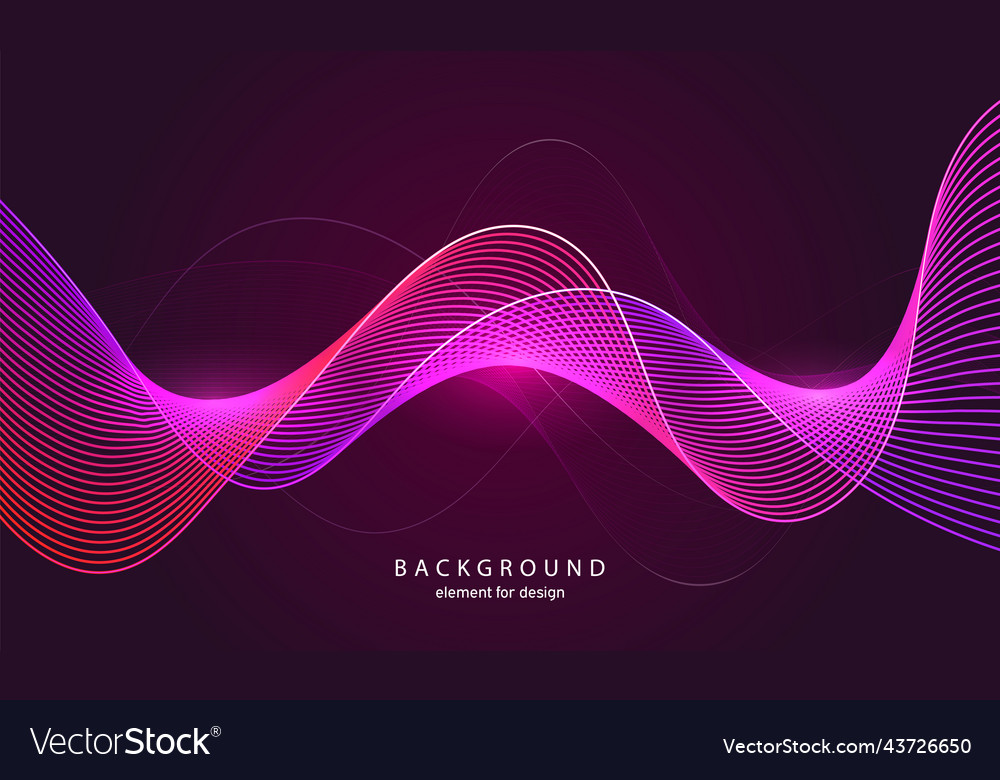 Abstract wave background element for design vector image Abstract wave background element for design