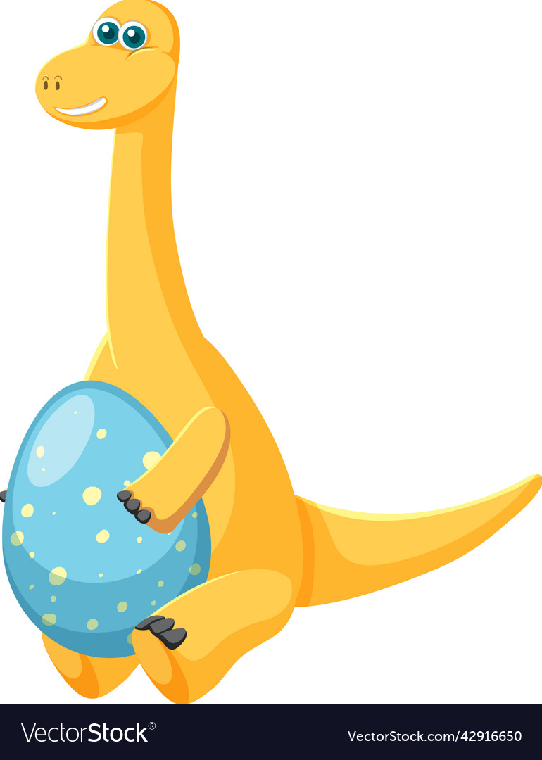 Cute Brachiosaurus Dinosaur Cartoon Royalty Free Vector 8789