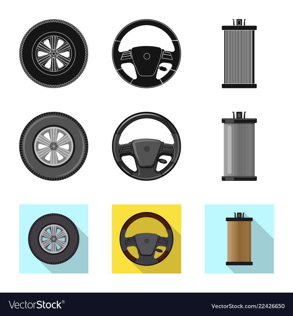 Design of auto and part logo set vector image Design of auto and part logo set