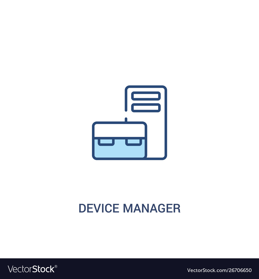 Device manager concept 2 colored icon simple line vector image Device manager concept 2 colored icon simple line