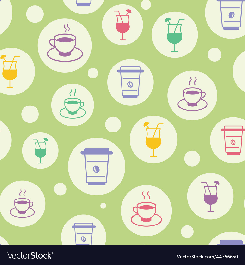 Green refreshing drinks repeat pattern