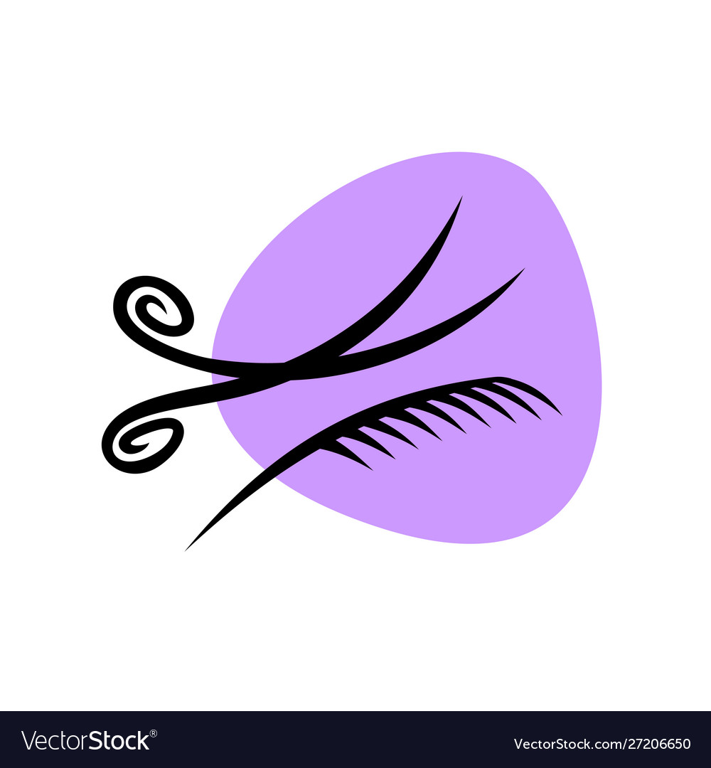 Hairdresser salon logo scissors with comb elegant vector image Hairdresser salon logo scissors with comb elegant