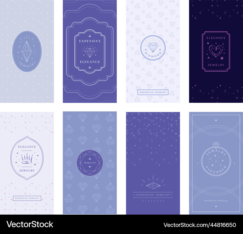 Jewelry product packaging shiny diamonds pattern Vector Image
