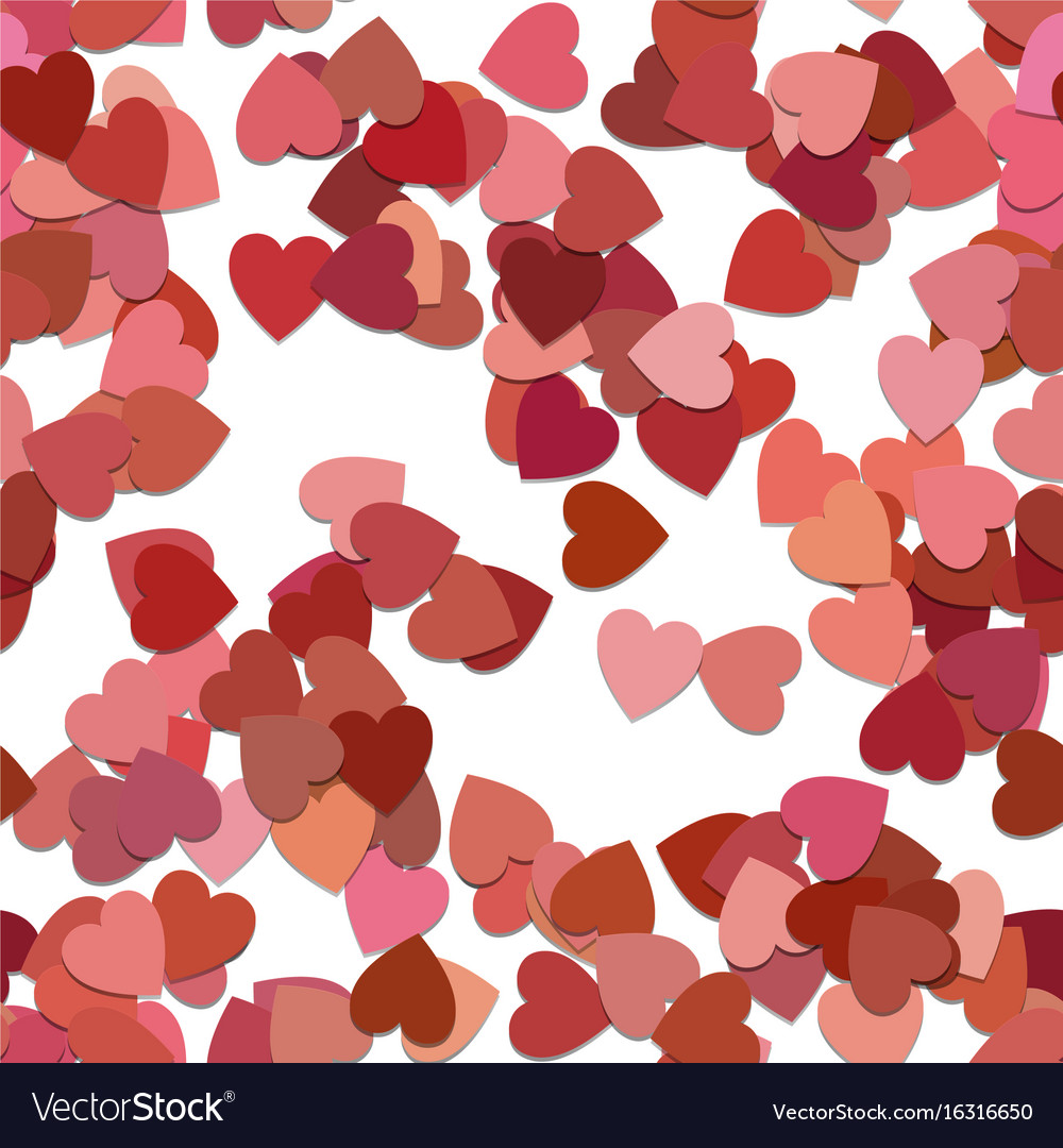 Red seamless heart background pattern