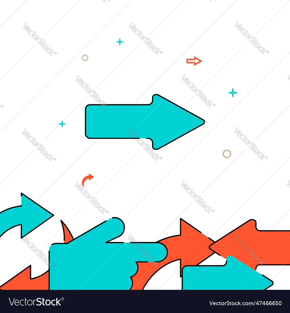 Right forward arrow filled line icon simple vector image Right forward arrow filled line icon simple
