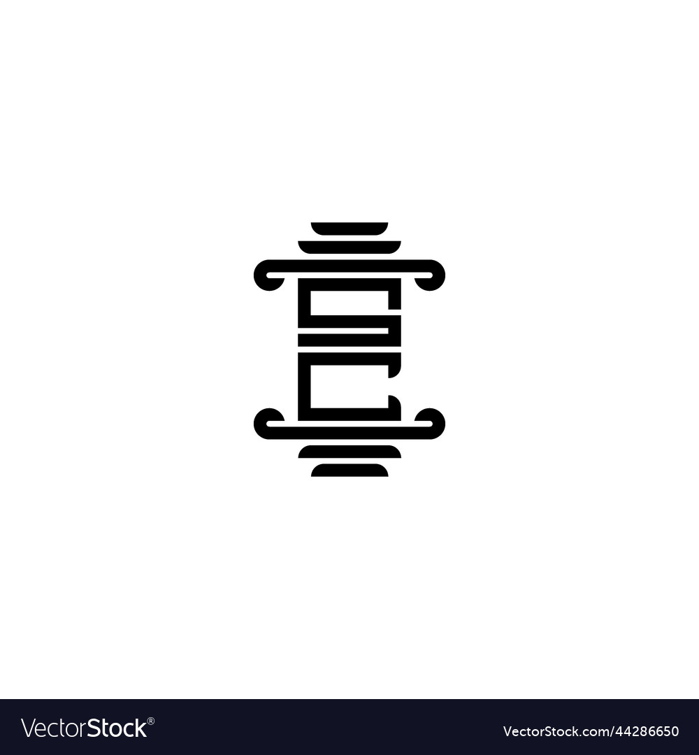 Sc pillar concept logo initial with high