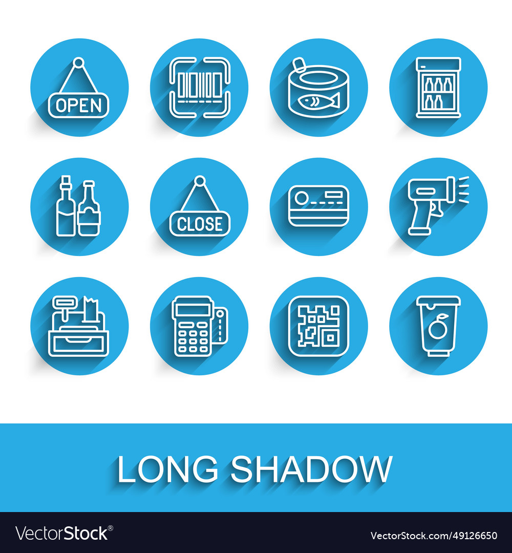 Set line cash register machine pos terminal vector image Set line cash register machine pos terminal