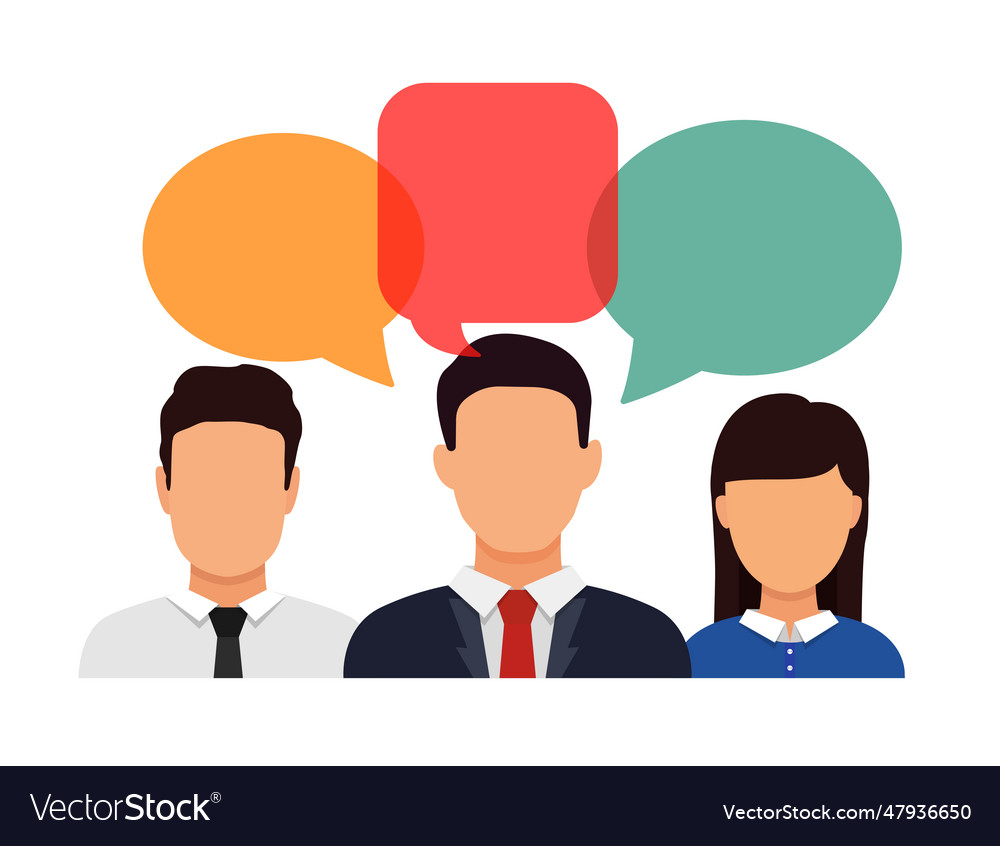 Social networks icon people talking icon Vector Image