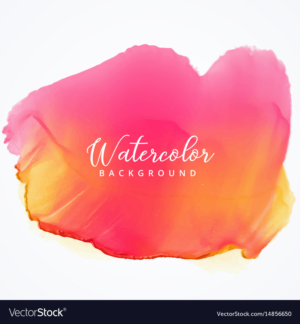 Stylish watercolor stain background with dripping Vector Image