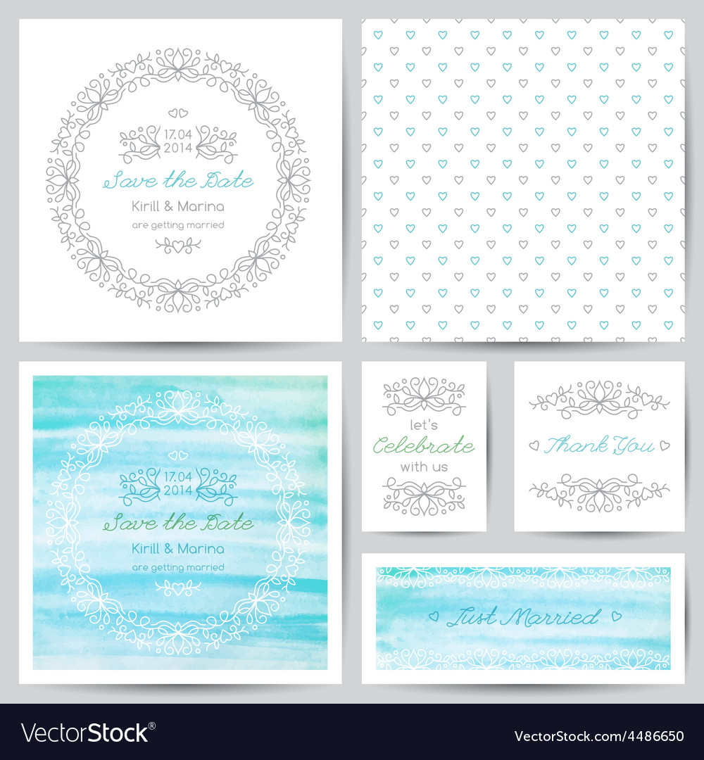Wedding set Royalty Free Vector Image - VectorStock