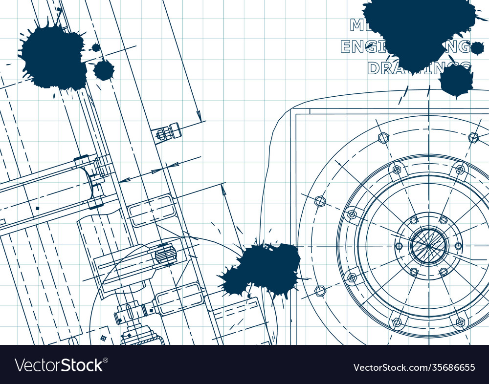 Blueprint scheme plan sketch Royalty Free Vector Image