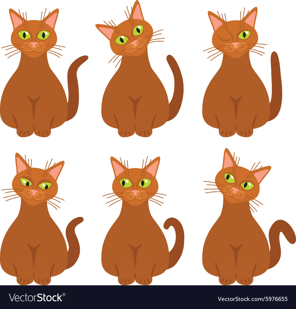 Cats Collection Royalty Free Vector Image Vectorstock 1636