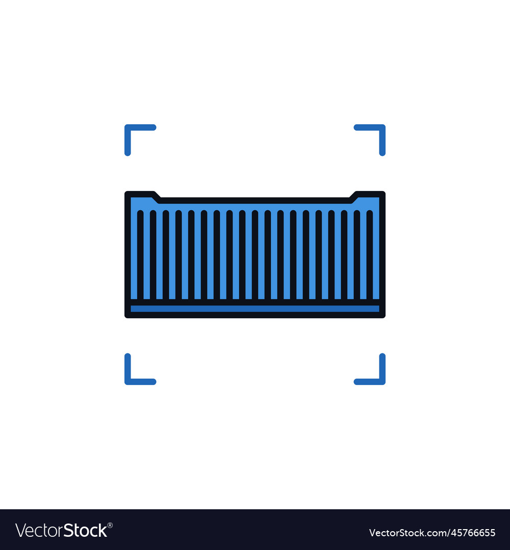 Freight blue container transportation concept