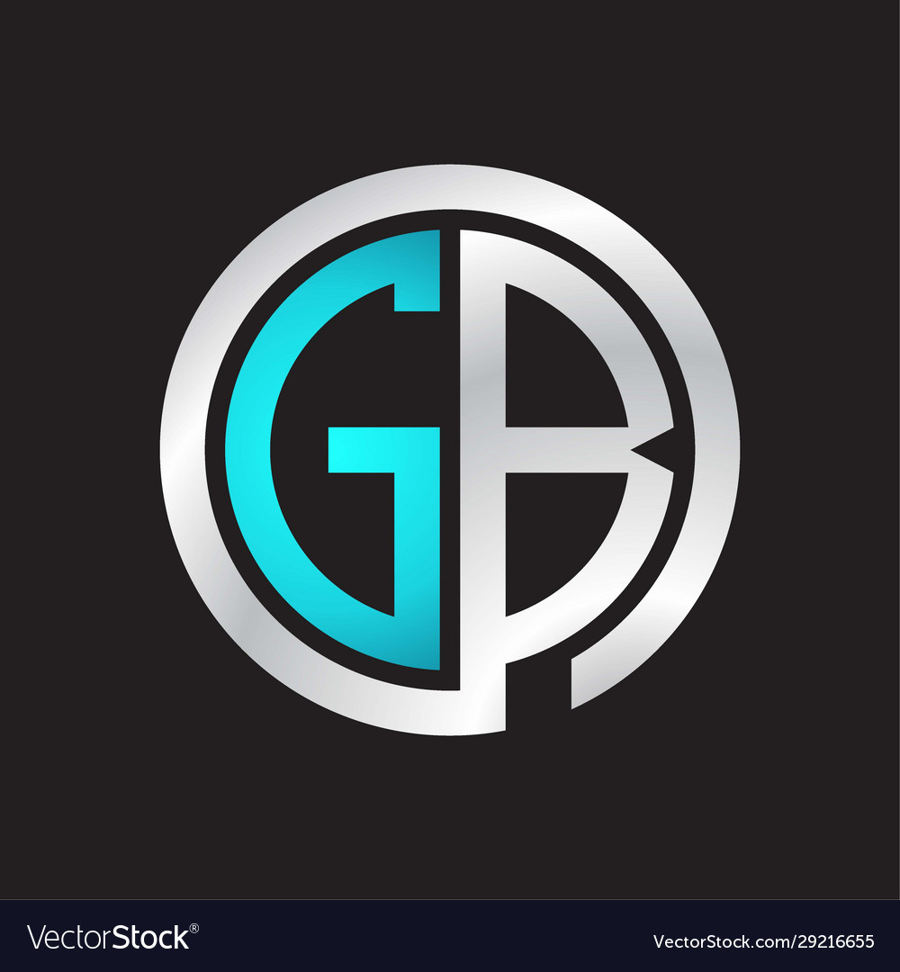 Gb initial logo linked circle monogram