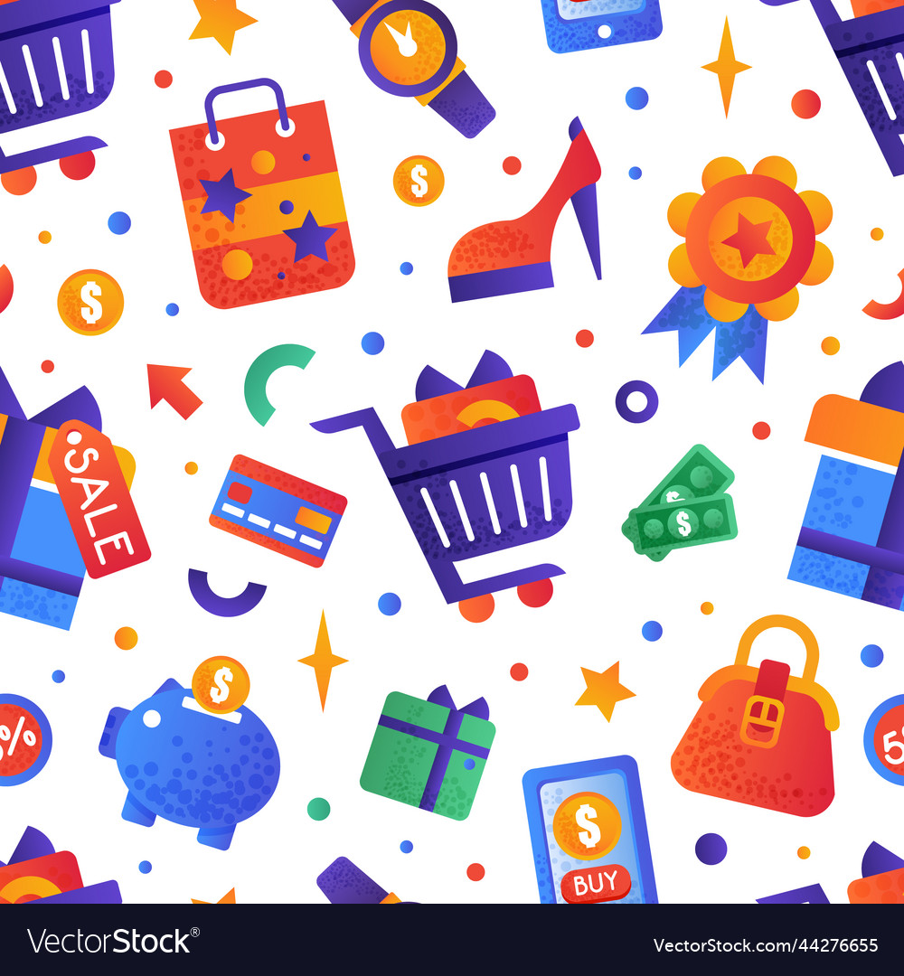 Sale and shopping flat and colorful icon Vector Image