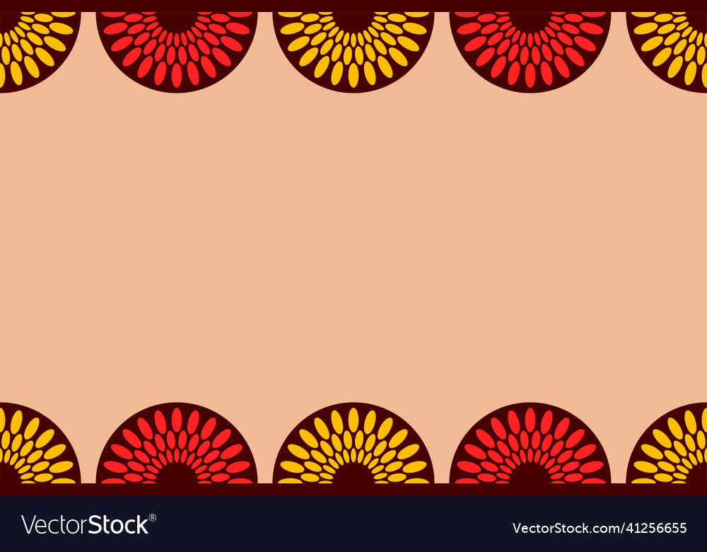 Seamless horizontal border pattern with circles vector image Seamless horizontal border pattern with circles
