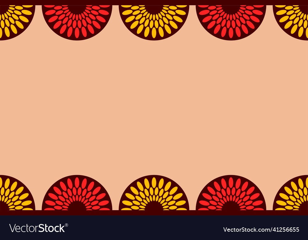 Seamless horizontal border pattern with circles