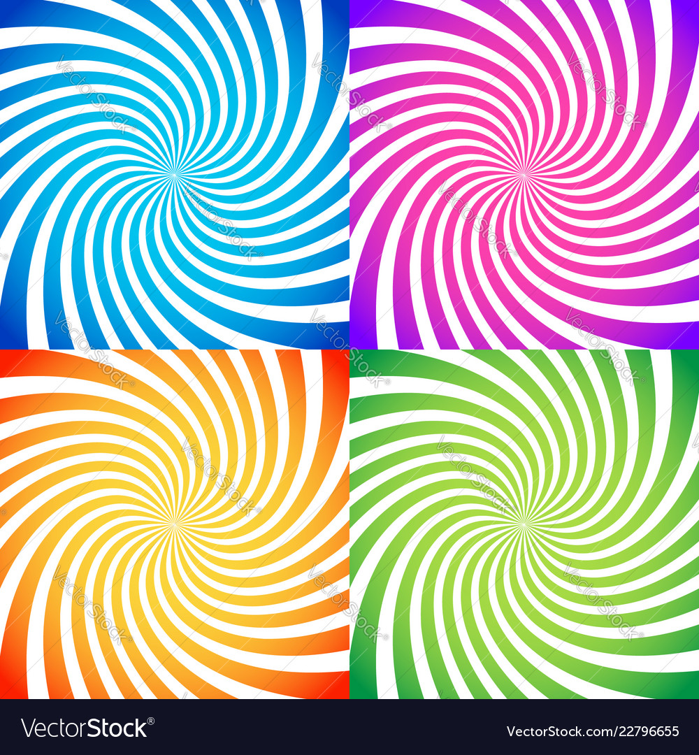 Set of colorful abstract backgrounds in vivid
