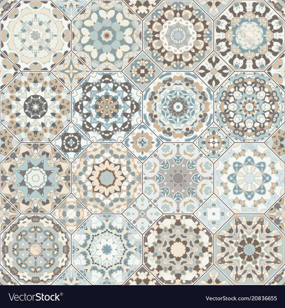 Set of octagonal and square patterns