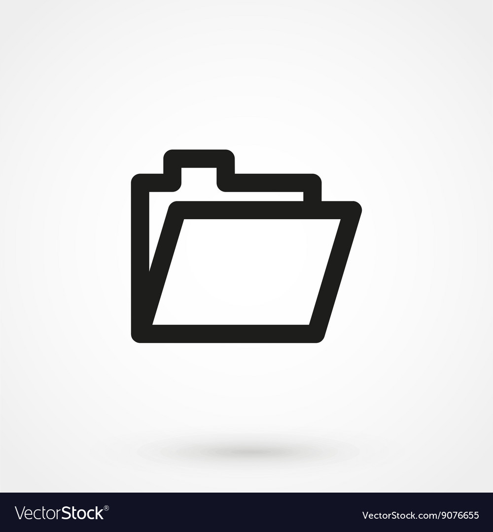 Simple Black Folder Icon