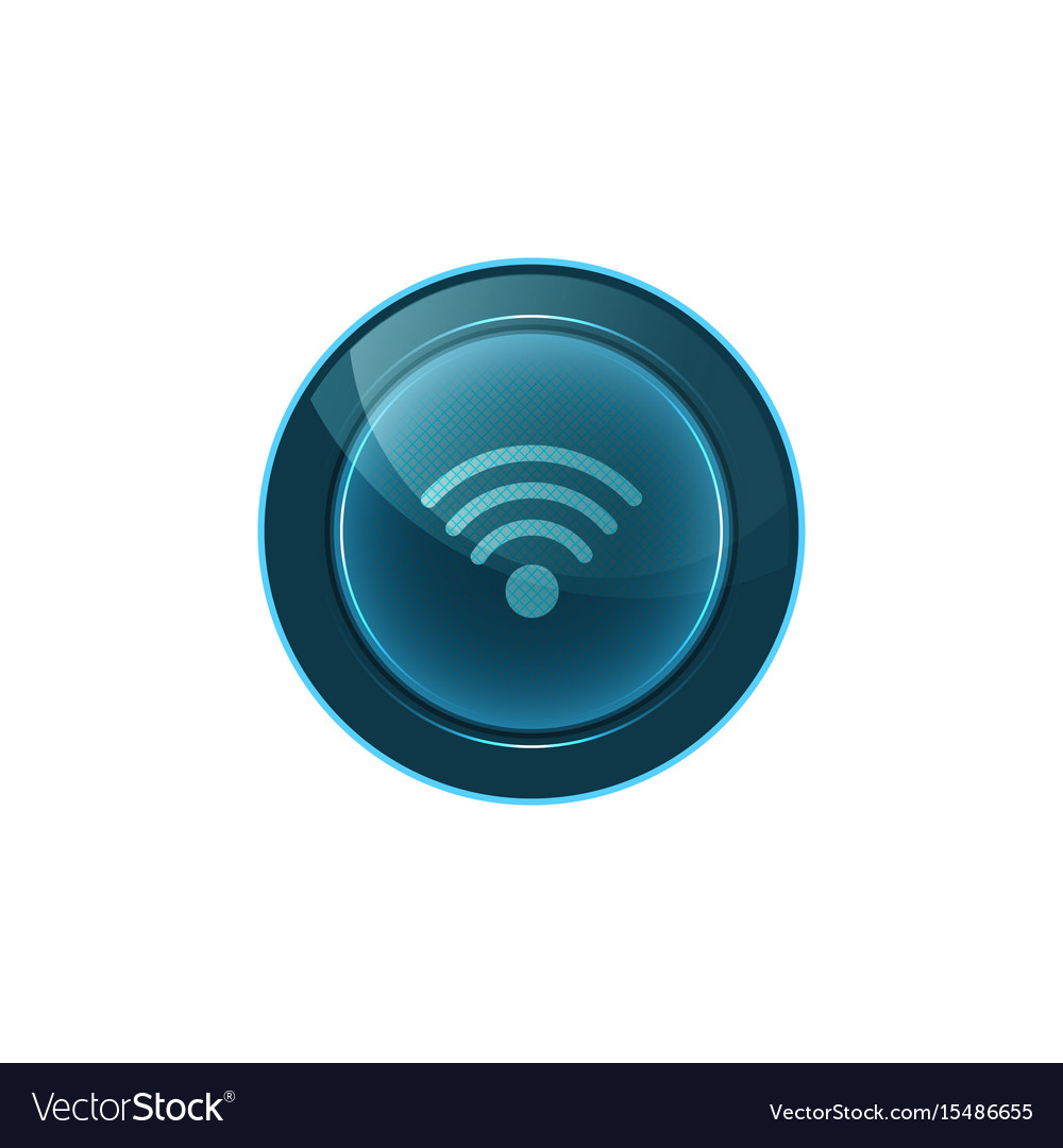 Web button wifi on white background design