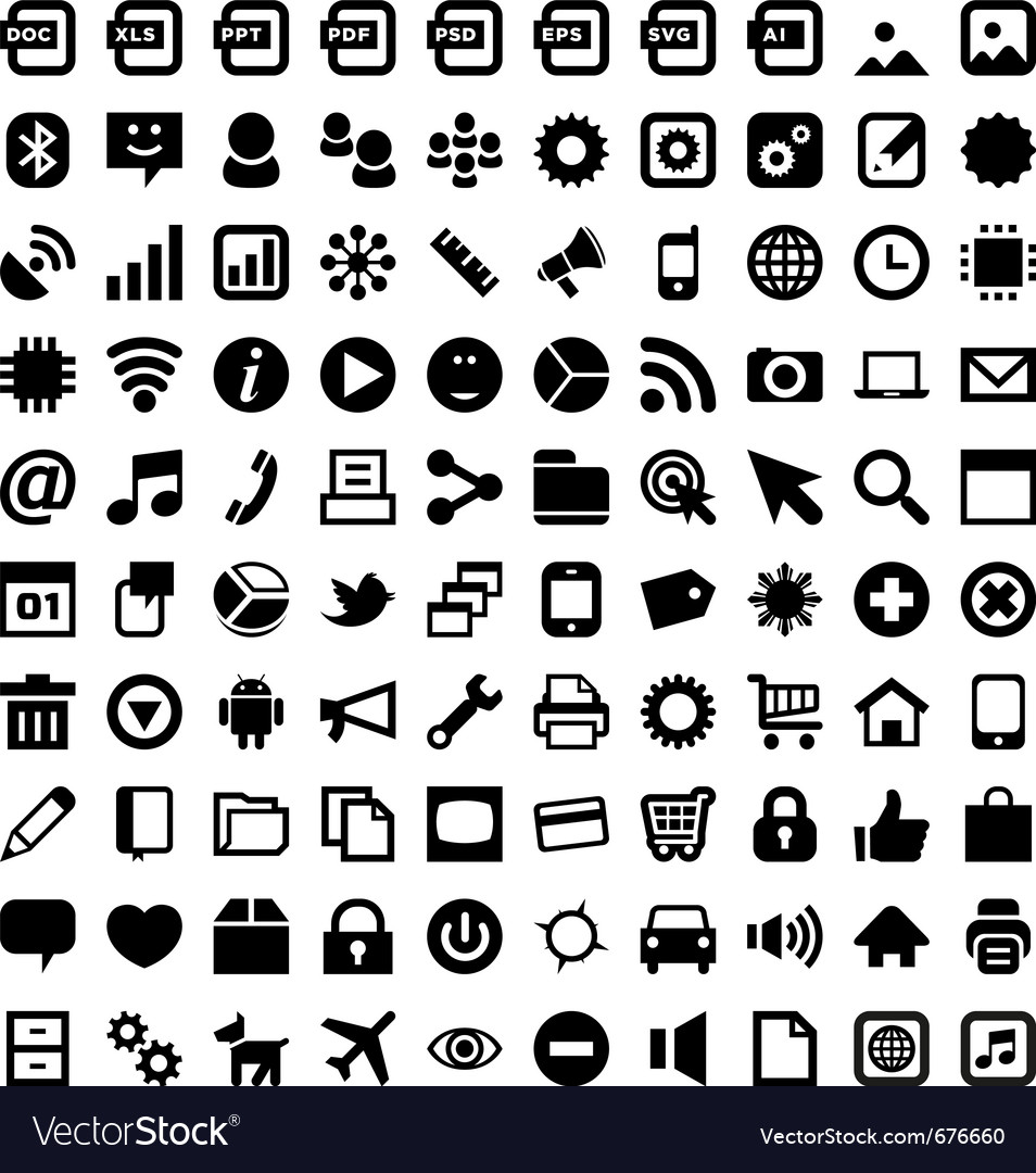 Download Android icons Royalty Free Vector Image - VectorStock